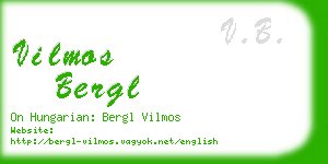 vilmos bergl business card